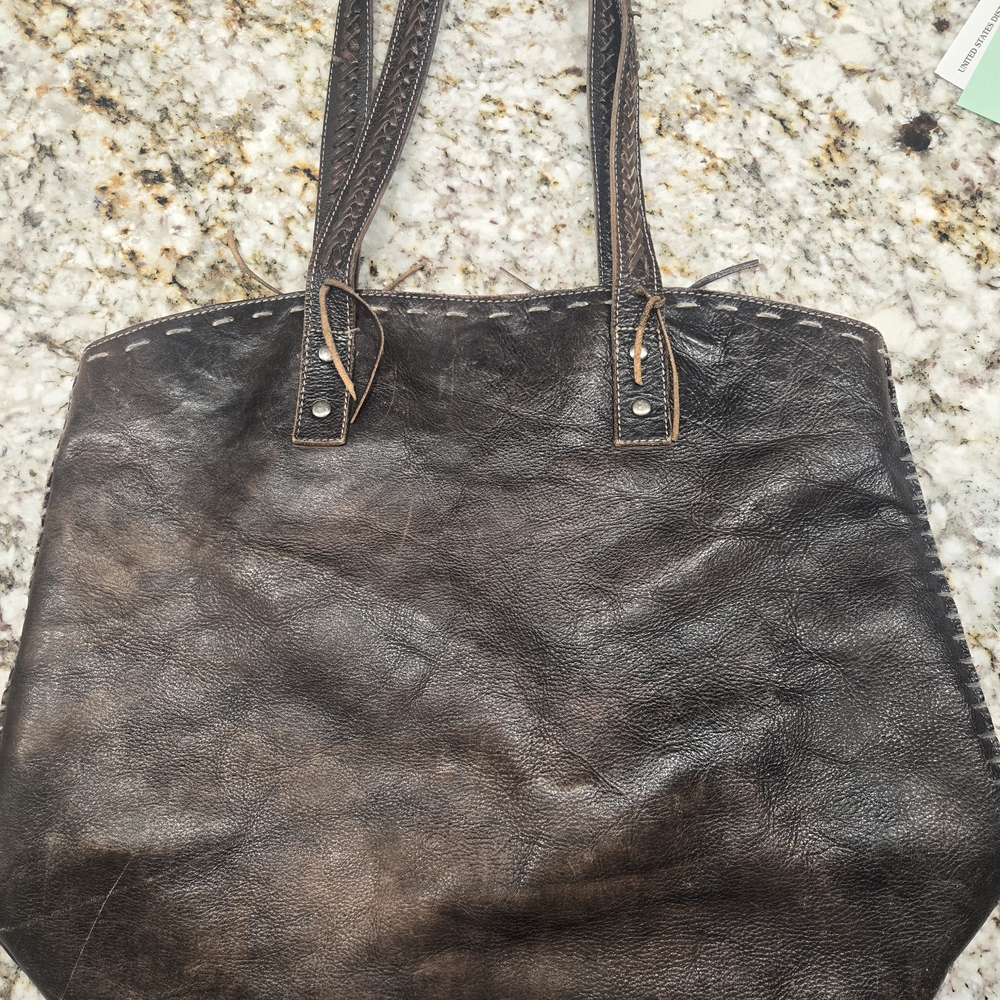 Bed Stu Dark Brown Leather Tote